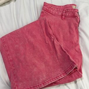 Vibrant Pink Flare Jeans for Women